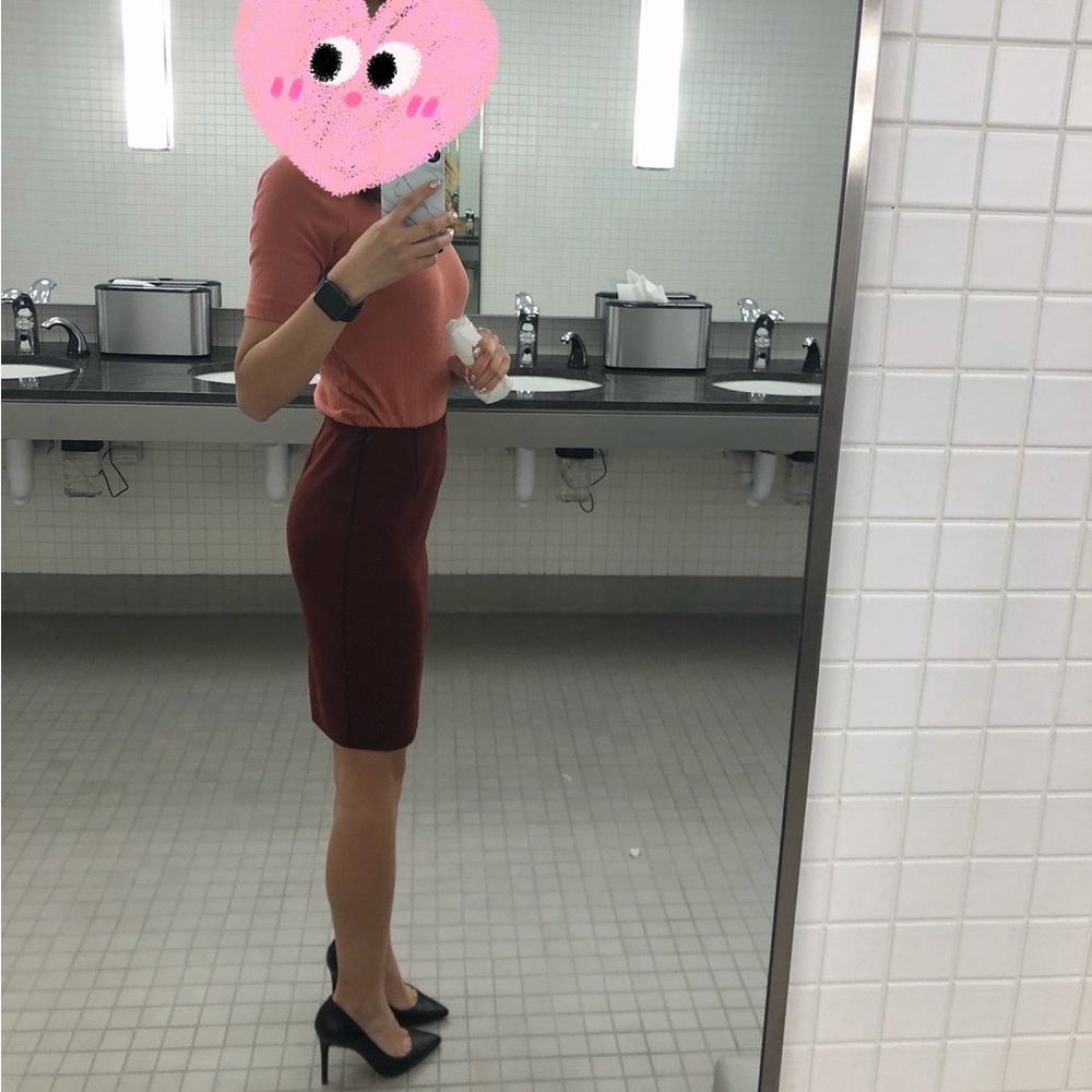 Uniqlo Women's ribbed t shirt - Coral - Picture 5 of 5